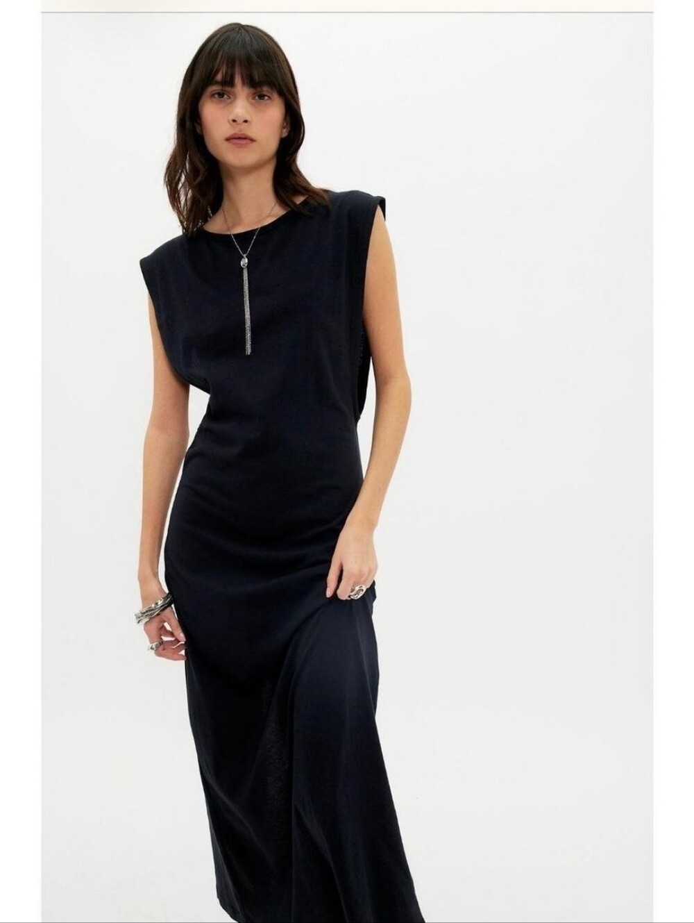 NWOT Free People Driftstreet Cotton Jersey Maxi Dress